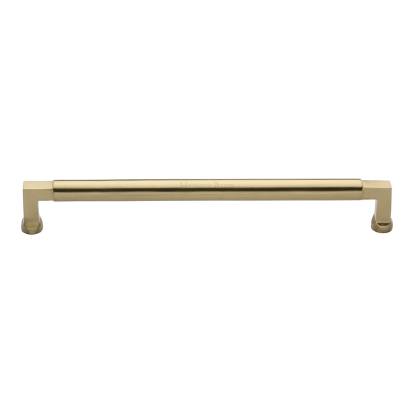 C0312 254-SB • 254 x 269 x 40mm • Satin Brass • Heritage Brass Bauhaus Cabinet Pull Handle